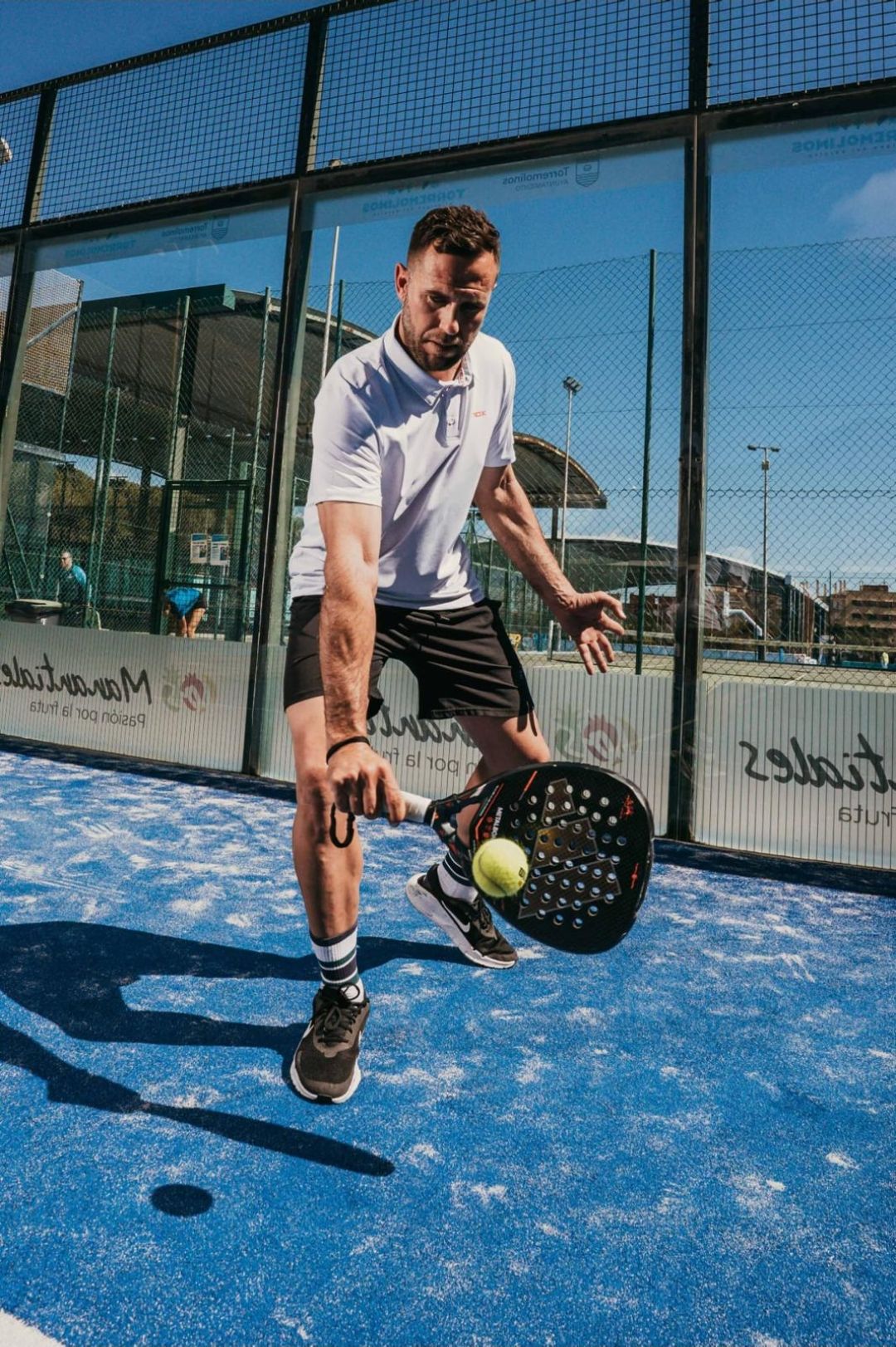 Cristóbal Moreno entrenando en pista