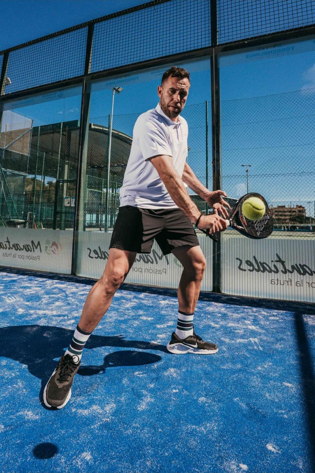 Cristóbal Moreno entrenando en pista